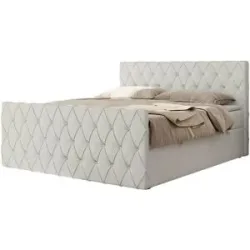 Höffner Boxbett mit Bettkasten Miren Duo ¦ weiß ¦ Maße (cm): B: 141 H: 110