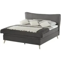 SKAGEN STUDIO Boxspringbett  Vestre ¦ grau ¦ Maße (cm): B: 194 H: 123