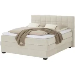 vanDoorn Boxspringbett mit Bettkasten  Canto ¦ creme ¦ Maße (cm): B: 214 H: 119