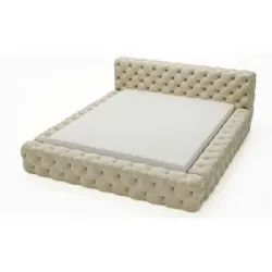 GrainGold Polsterbett Glamour  mit Stauraum Palini ¦ beige ¦ Maße (cm): B: 198