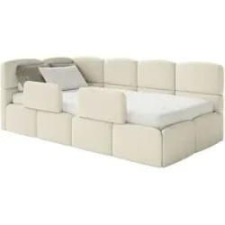 Selsey Polsterliege mit Matratze und Rausfallschutz Cloudy ¦ beige ¦ Maße (cm):