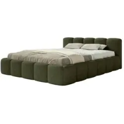 Selsey Polsterbett in Chenille Cloudy Low ¦ grün ¦ Maße (cm): B: 180 H: 72