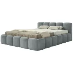 Selsey Polsterbett in Velours Cloudy Low ¦ grau ¦ Maße (cm): B: 160 H: 72