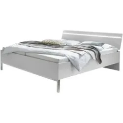 Höffner Doppelbett 180 x 200 cm  Vitreo Neo ¦ weiß ¦ Maße (cm): B: 185,4 H: 86