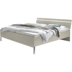 Höffner Doppelbett 180 x 200 cm  Vitreo Neo ¦ beige ¦ Maße (cm): B: 185,4 H: 86