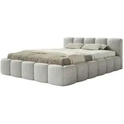 Selsey Polsterbett mit Bettkasten Cloudy Low ¦ grau ¦ Maße (cm): B: 200 H: 72