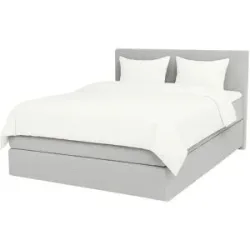 Höffner Boxspringbett 140x200 in hellgrau Elin ¦ grau ¦ Maße (cm): B: 140 H: 105