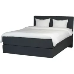 Höffner Boxspringbett 140x200 in dunkelgrau Elin ¦ grau ¦ Maße (cm): B: 140 H: 105