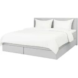 Höffner Boxspringbett 160x200 in hellgrau Elin ¦ grau ¦ Maße (cm): B: 160 H: 105