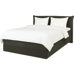 Höffner Boxspringbett 120x200 in anthrazit Lunor ¦ Maße (cm): B: 122 H: 105