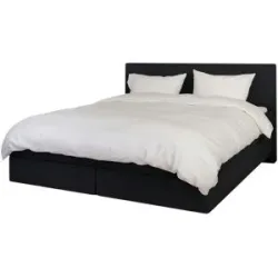 Höffner Boxspringbett 180x200 in dunkelgrau Elin ¦ grau ¦ Maße (cm): B: 180 H: 105