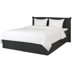 Höffner Boxspringbett 160x200 in dunkelgrau Lunor ¦ Maße (cm): B: 162 H: 105