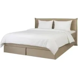 Höffner Boxspringbett 160x200 in beige Lunor ¦ Maße (cm): B: 162 H: 105