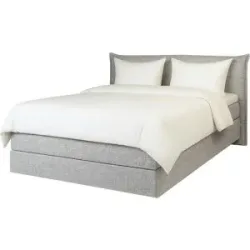 Höffner Boxspringbett 140x200 in hellgrau Lunor ¦ Maße (cm): B: 142 H: 105