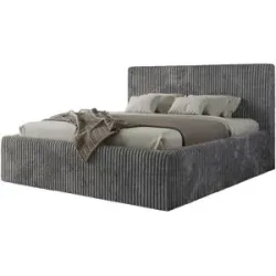 Höffner Polsterbett mit Bettkasten Tiliano Classic ¦ grau ¦ Maße (cm): B: 216 H: 108