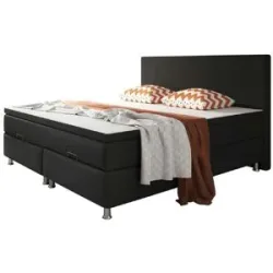 Höffner Boxbett   ¦ schwarz ¦ Maße (cm): B: 180 H: 115