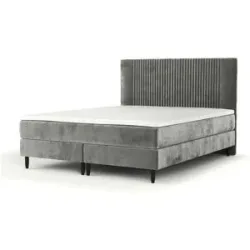 maison de rêve Boxspringbett Inklusive Topper Adena ¦ grau ¦ Maße (cm): B: 162