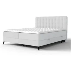 maison de rêve Boxspringbett mit Stauraum  Annakie ¦ grau ¦ Maße (cm): B: 122 H: