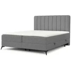 maison de rêve Boxspringbett mit Stauraum  Aggaz ¦ grau ¦ Maße (cm): B: 142 H: