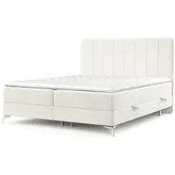 maison de rêve Boxspringbett mit Stauraum   ¦ creme ¦ Maße (cm): B: 142 H: 120