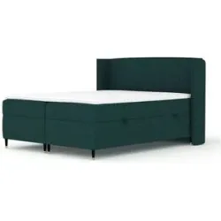 maison de rêve Boxspringbett mit Stauraum  Segni ¦ grün ¦ Maße (cm): B: 198 H: