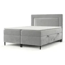 maison de rêve Boxspringbett mit Stauraum   ¦ grau ¦ Maße (cm): B: 202 H: 123