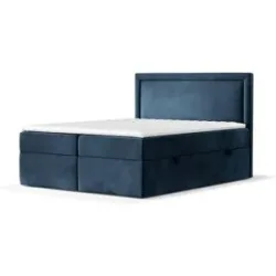 maison de rêve Boxspringbett mit Stauraum   ¦ blau ¦ Maße (cm): B: 122 H: 120