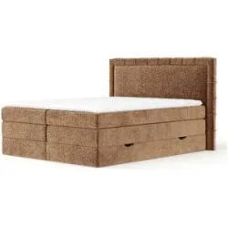 maison de rêve Boxspringbett mit Stauraum   ¦ orange ¦ Maße (cm): B: 207 H: 123
