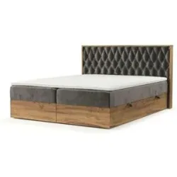 maison de rêve Boxspringbett mit Stauraum  Ukiyo ¦ braun ¦ Maße (cm): B: 169 H: