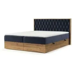 maison de rêve Boxspringbett mit Stauraum  Ukiyo ¦ blau ¦ Maße (cm): B: 169 H: