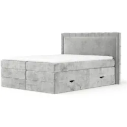 maison de rêve Boxspringbett mit Stauraum   ¦ grau ¦ Maße (cm): B: 227 H: 123
