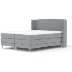 maison de rêve Boxspringbett  Carizzo ¦ grau ¦ Maße (cm): B: 218 H: 117