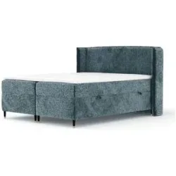 maison de rêve Boxspringbett mit Stauraum  Segni ¦ blau ¦ Maße (cm): B: 158 H: