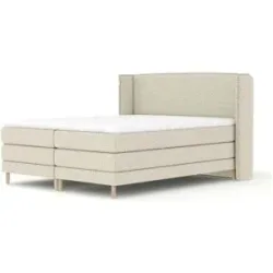 maison de rêve Boxspringbett  Carizzo ¦ beige ¦ Maße (cm): B: 218 H: 117