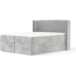 maison de rêve Boxspringbett mit Stauraum  Passion ¦ grau ¦ Maße (cm): B: 218 H: