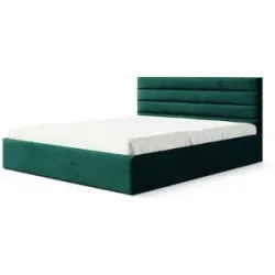 Höffner Polsterbett mit Bettkasten Bella ¦ grün ¦ Maße (cm): B: 129 H: 85