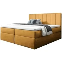 Höffner Boxbett mit Bettkasten Havana ¦ gelb ¦ Maße (cm): B: 200 H: 110
