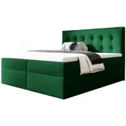 Höffner Boxbett mit Bettkasten Focus ¦ grün ¦ Maße (cm): B: 140 H: 110