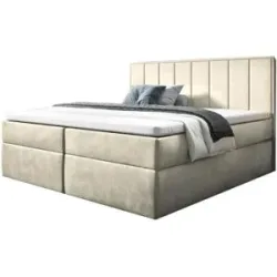 Höffner Boxbett mit Bettkasten Havana ¦ beige ¦ Maße (cm): B: 120 H: 110