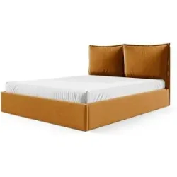 Höffner Polsterbett mit Bettkasten Glam ¦ gelb ¦ Maße (cm): B: 189 H: 100