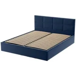 Höffner Polsterbett mit Bettkasten Gobi ¦ blau ¦ Maße (cm): B: 149 H: 90