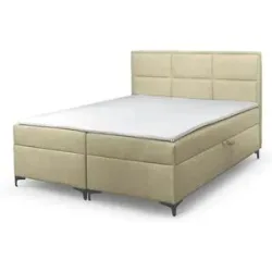 Höffner Boxbett mit Bettkasten Vaduz ¦ beige ¦ Maße (cm): B: 200 H: 110