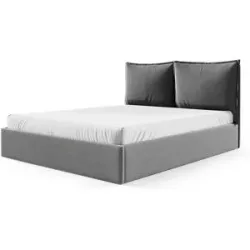 Höffner Polsterbett mit Bettkasten Glam ¦ grau ¦ Maße (cm): B: 149 H: 100