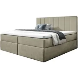 Höffner Boxbett mit Bettkasten Havana ¦ beige ¦ Maße (cm): B: 140 H: 110