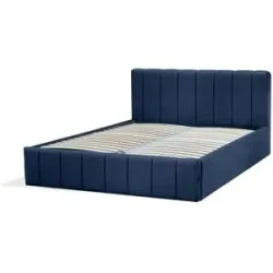 Höffner Polsterbett mit Bettkasten Nina ¦ blau ¦ Maße (cm): B: 129 H: 85