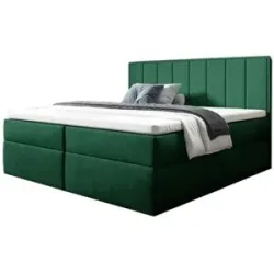 Höffner Boxbett mit Bettkasten Havana ¦ grün ¦ Maße (cm): B: 180 H: 110