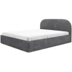 Höffner Polsterbett mit Bettkasten Luna ¦ grau ¦ Maße (cm): B: 200 H: 90