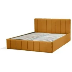 Höffner Polsterbett mit Bettkasten Nina ¦ gelb ¦ Maße (cm): B: 99 H: 85