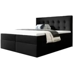 Höffner Boxbett mit Bettkasten Focus ¦ schwarz ¦ Maße (cm): B: 180 H: 110
