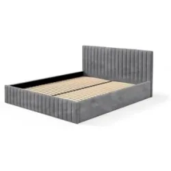 Höffner Polsterbett mit Bettkasten Sona ¦ grau ¦ Maße (cm): B: 209 H: 90